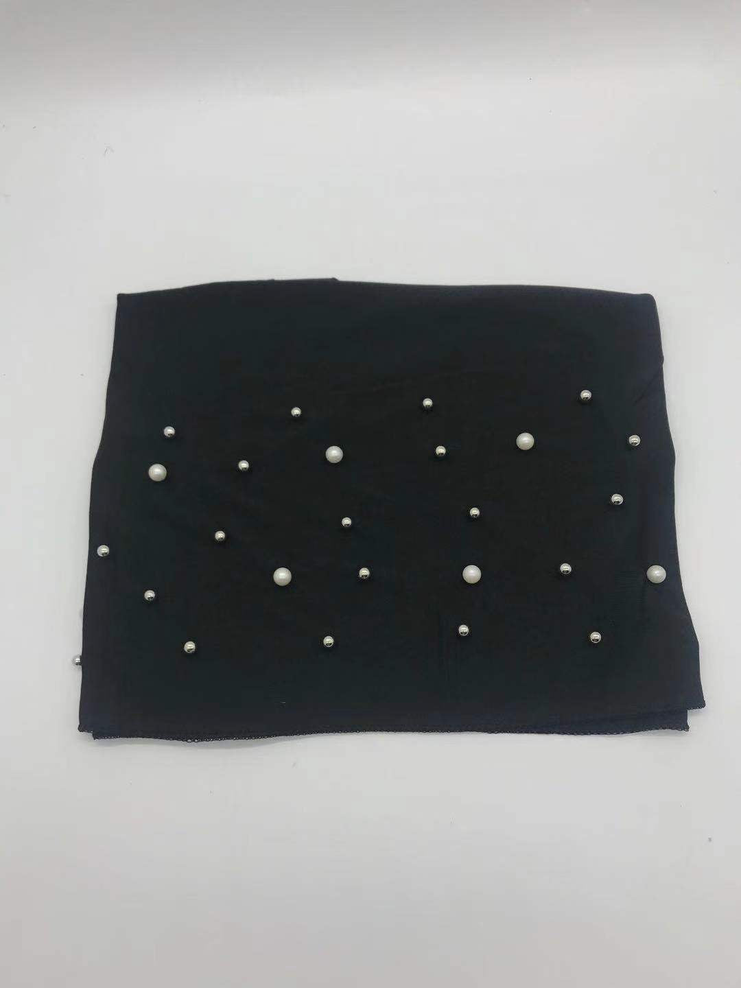 Jane win hat industry new polyester fashion simple headscarf hat hat - black