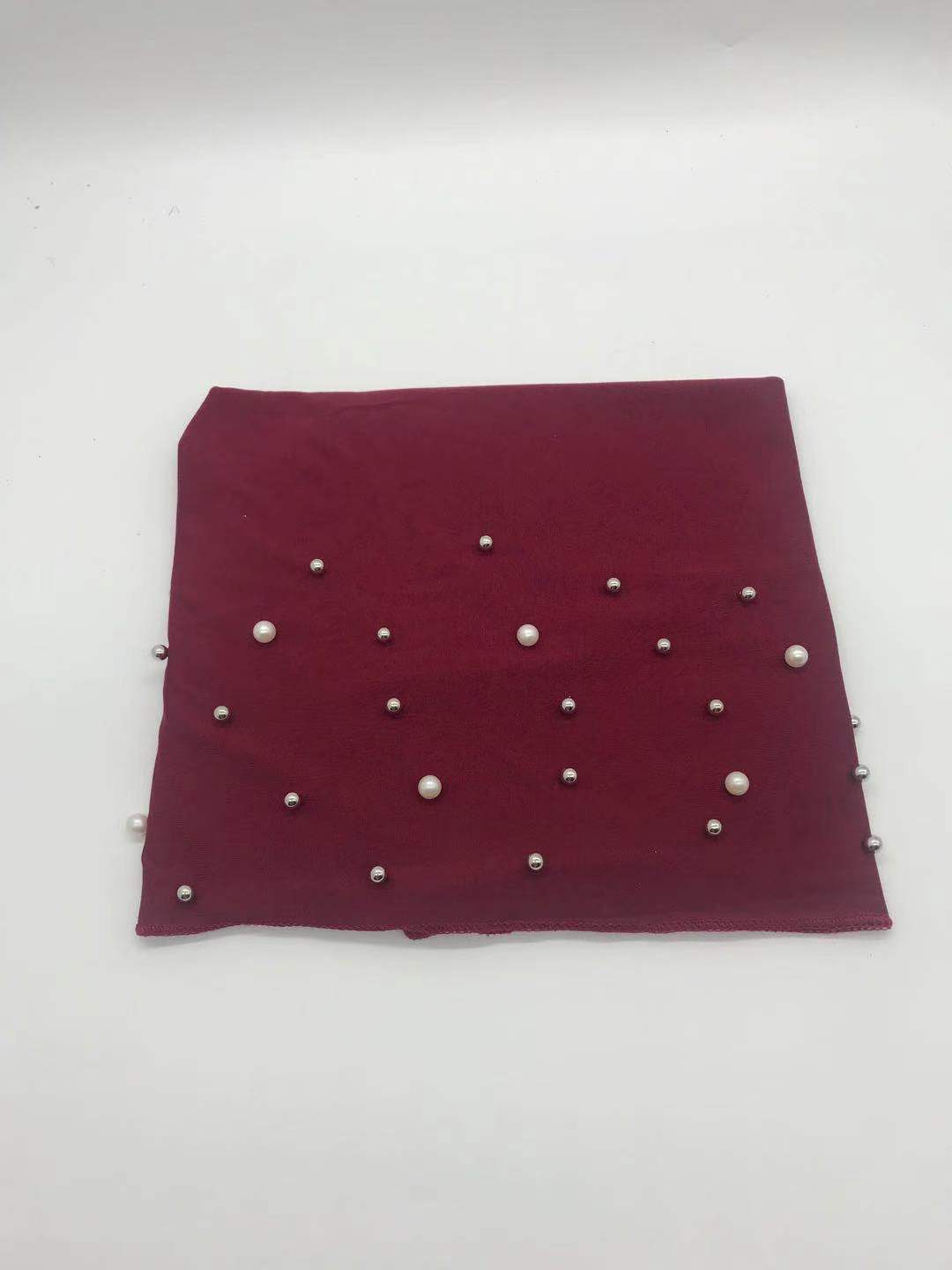 Jane win hat industry new polyester fashion simple headscarf hat hat - Wine red