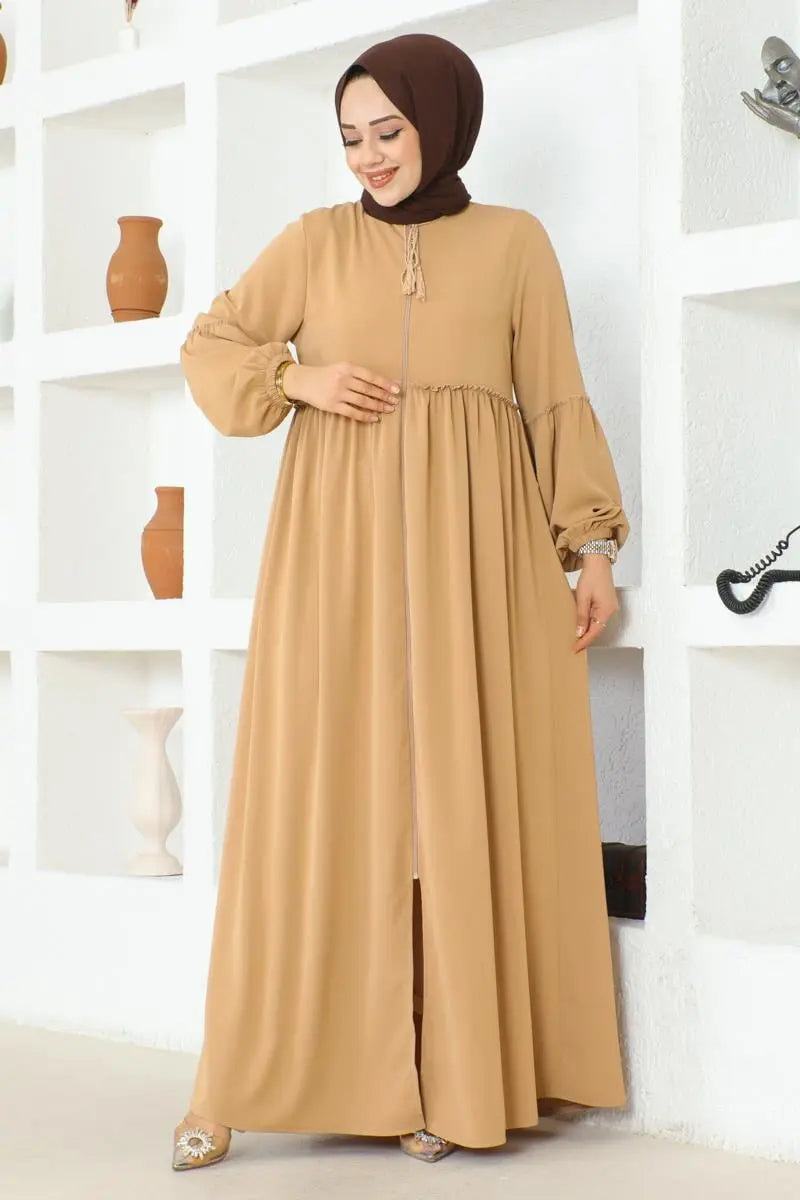 Mec Jessica Crepe Abaya With Balloon Sleeves