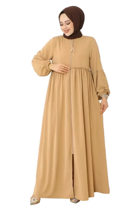 Mec Jessica Crepe Abaya With Balloon Sleeves