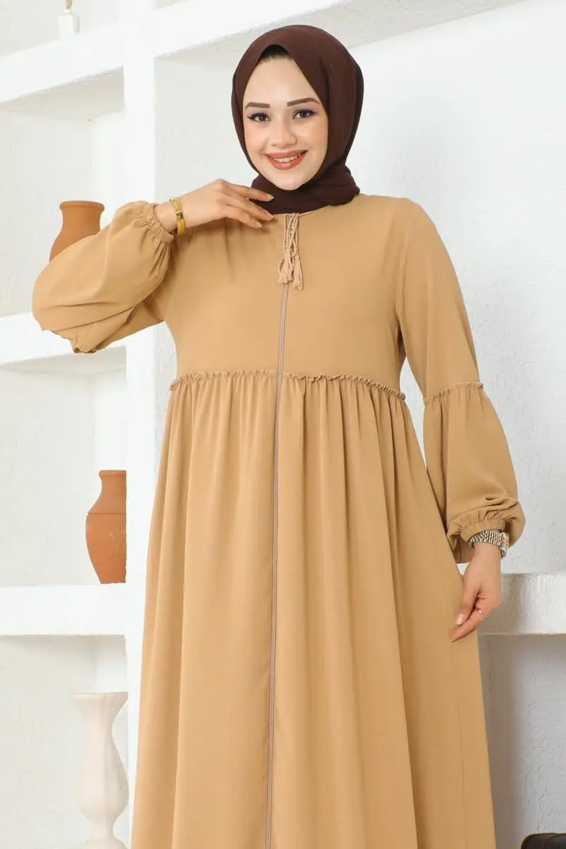 Mec Jessica Crepe Abaya With Balloon Sleeves