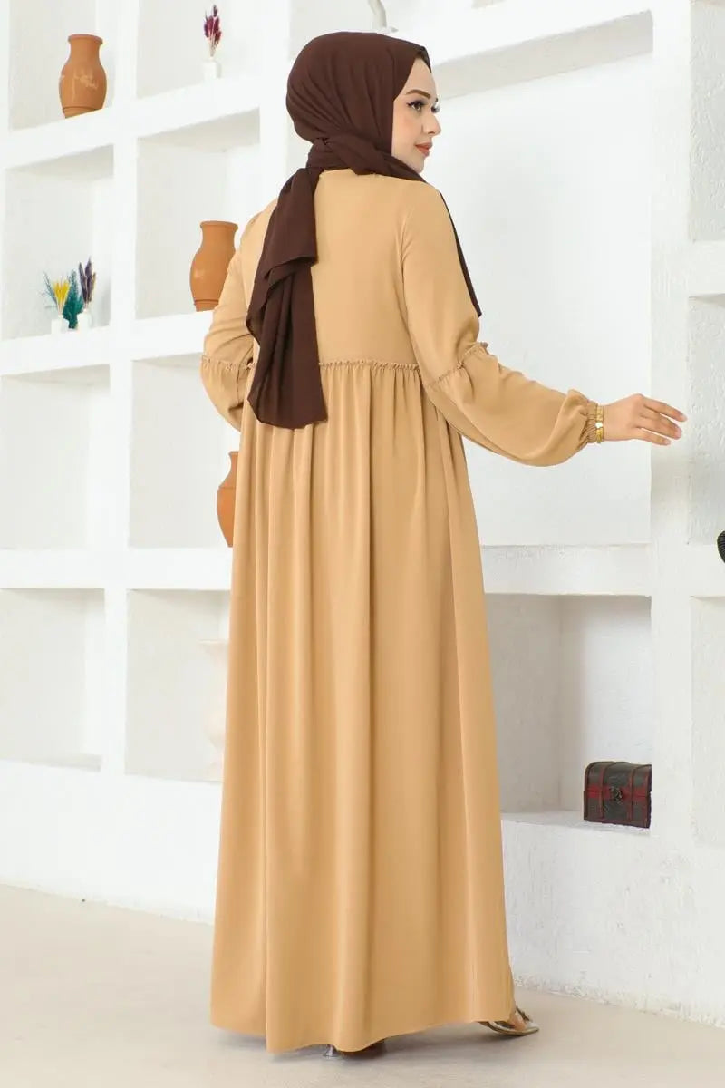 Mec Jessica Crepe Abaya With Balloon Sleeves