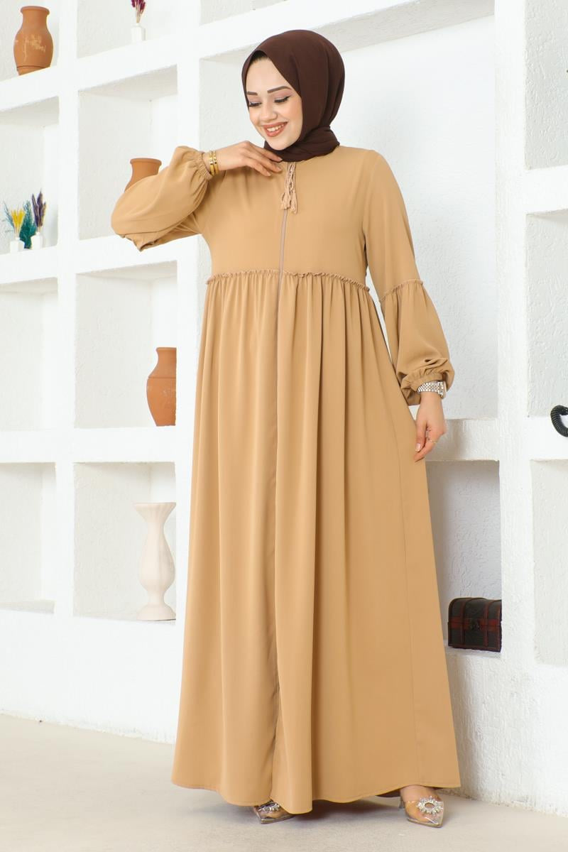 Mec Jessica Crepe Abaya With Balloon Sleeves