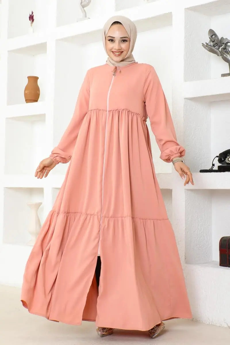 Mec Jessica Crepe Abaya With Frilly Skirt