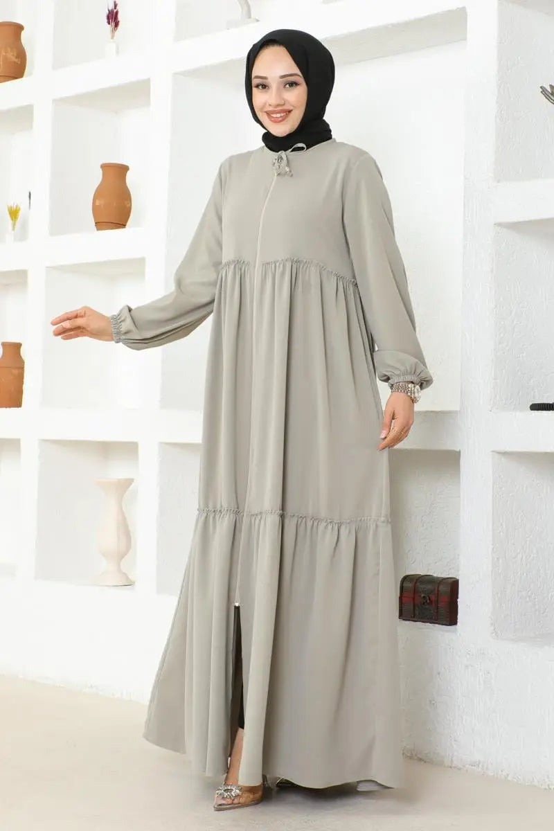 Mec Jessica Crepe Abaya With Frilly Skirt