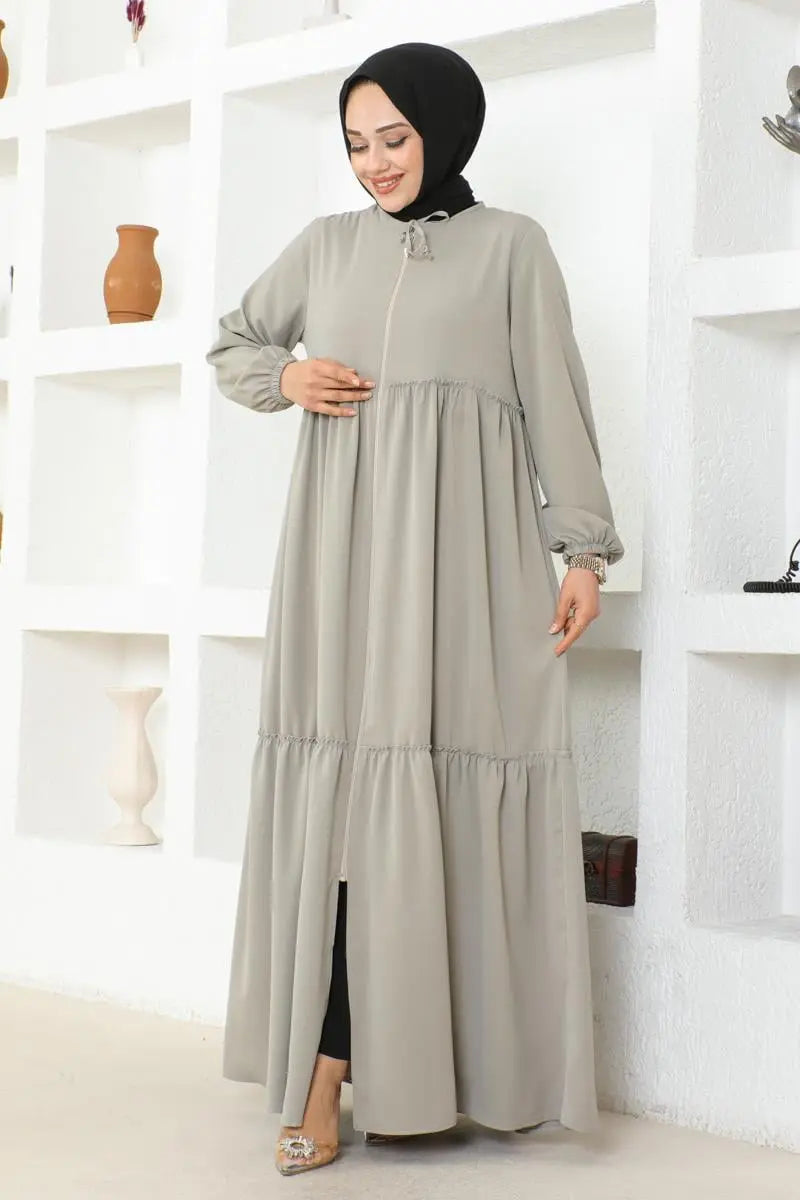Mec Jessica Crepe Abaya With Frilly Skirt