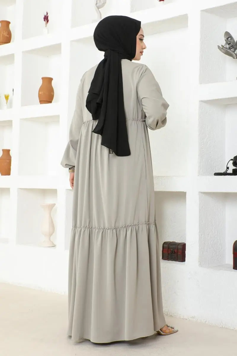 Mec Jessica Crepe Abaya With Frilly Skirt