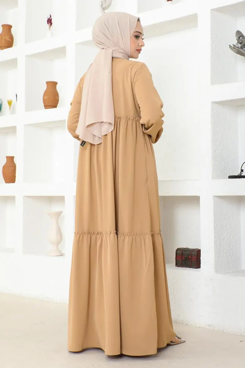 Mec Jessica Crepe Abaya With Frilly Skirt