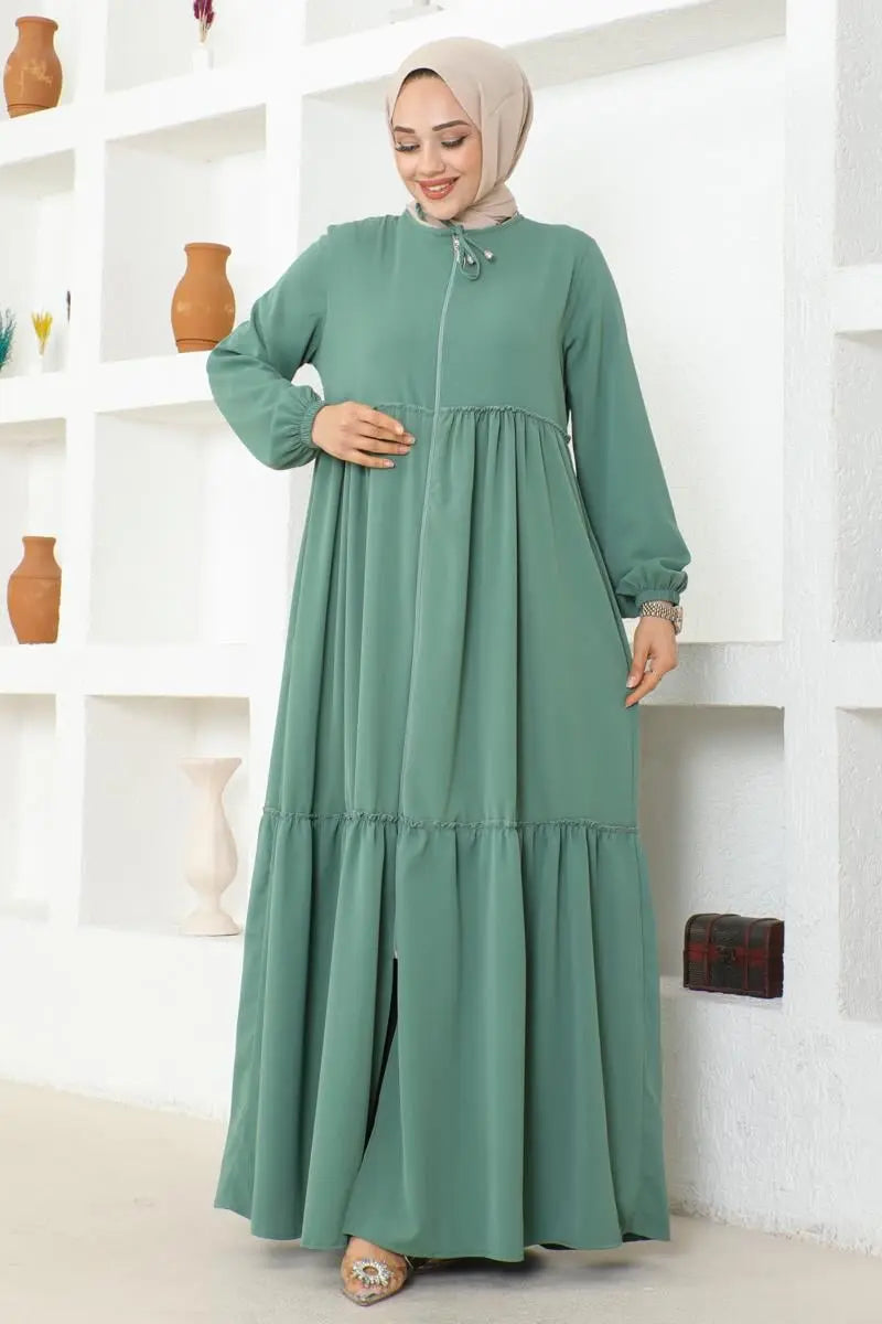 Mec Jessica Crepe Abaya With Frilly Skirt