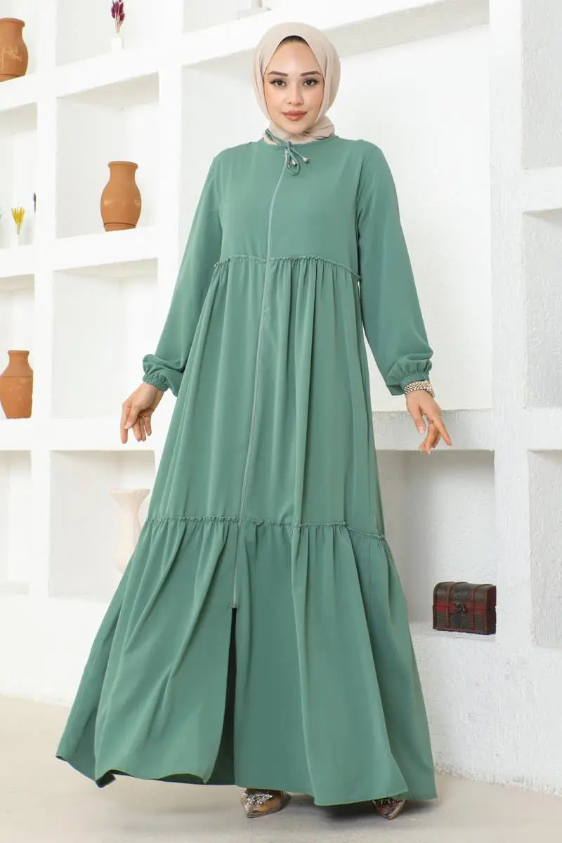 Mec Jessica Crepe Abaya With Frilly Skirt