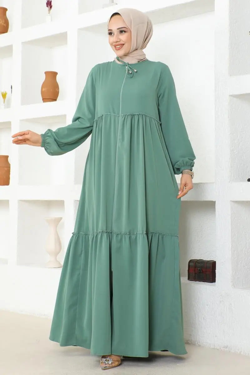 Mec Jessica Crepe Abaya With Frilly Skirt