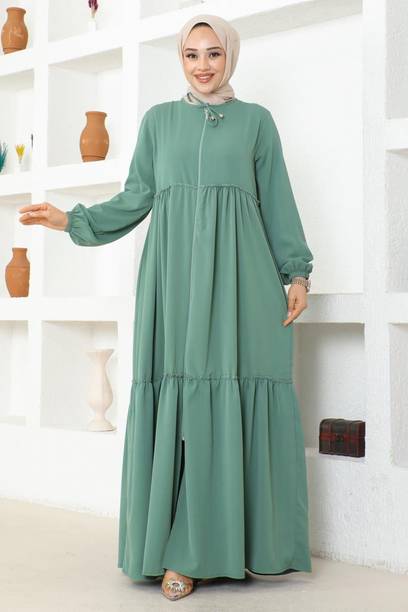 Mec Jessica Crepe Abaya With Frilly Skirt