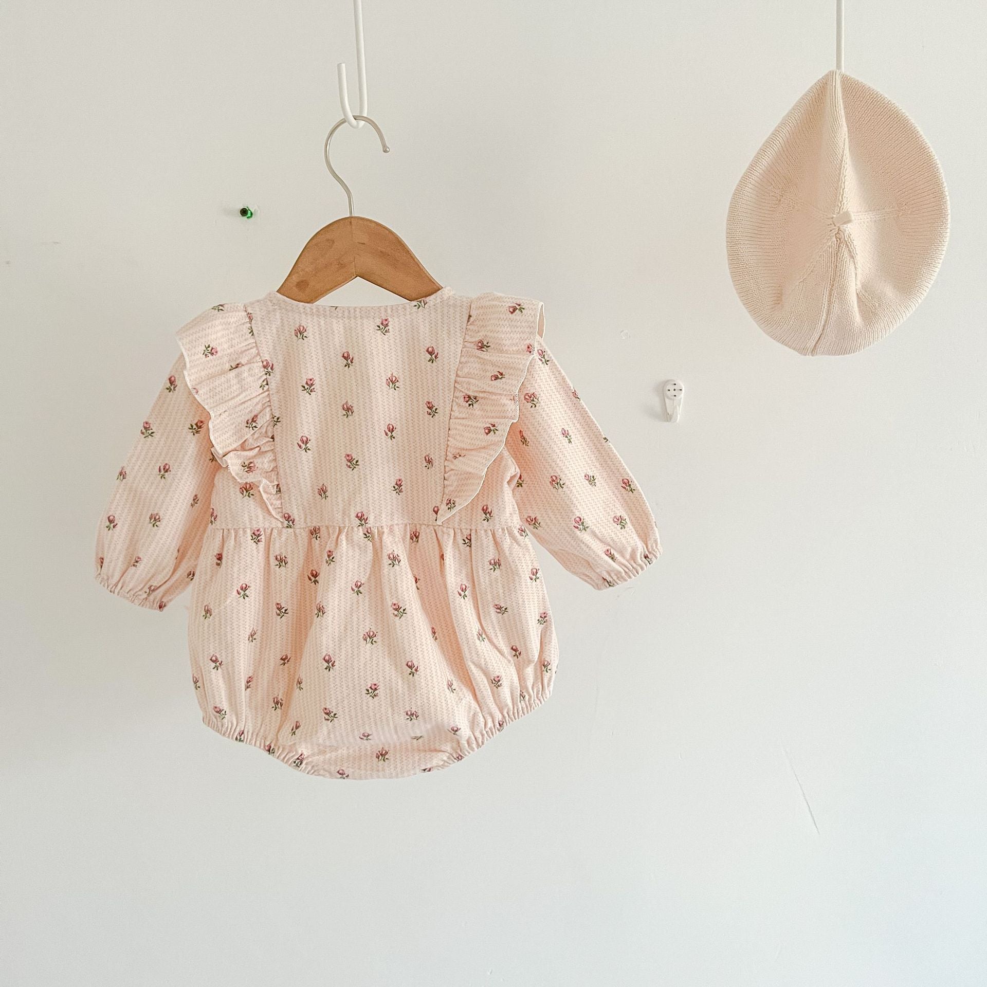Kids’ Summer Clothes Baby Girl’s Floral Long-sleeved Romper - Kid’s Romper