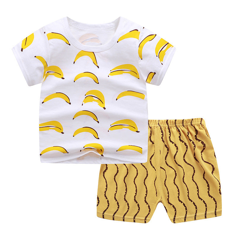 Kids’ Unisex Two-pieces Summer Suit Summer T-shirt and Shorts - 2-pieces set