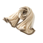 Knitted Cashmere Scarf - Beige / 180 - Shawl
