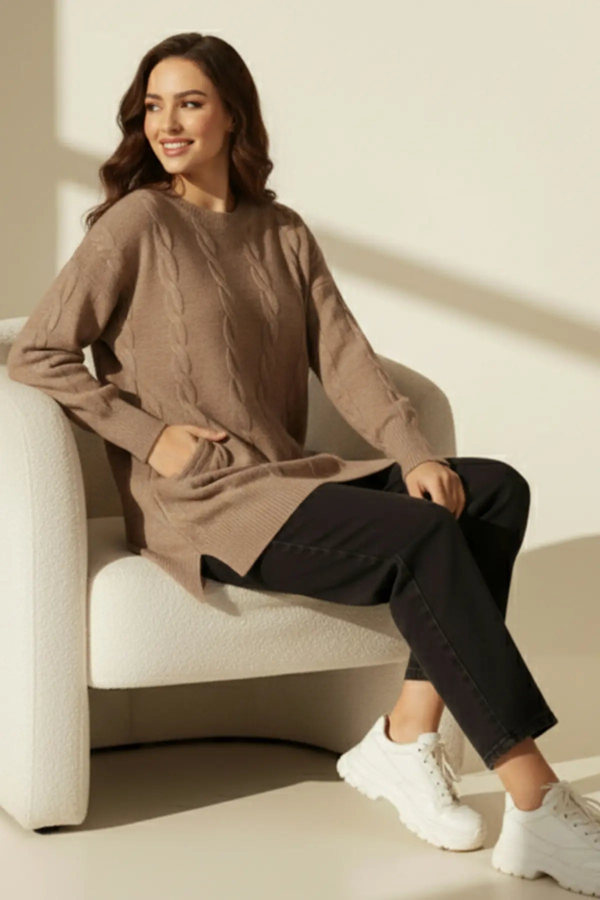Knitted Sweater – NEOMODEST winter collection product image 2