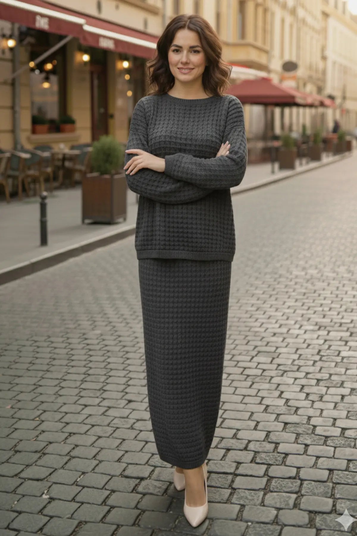 Knitwear Suıt | Anthracite – NEOMODEST product image 2