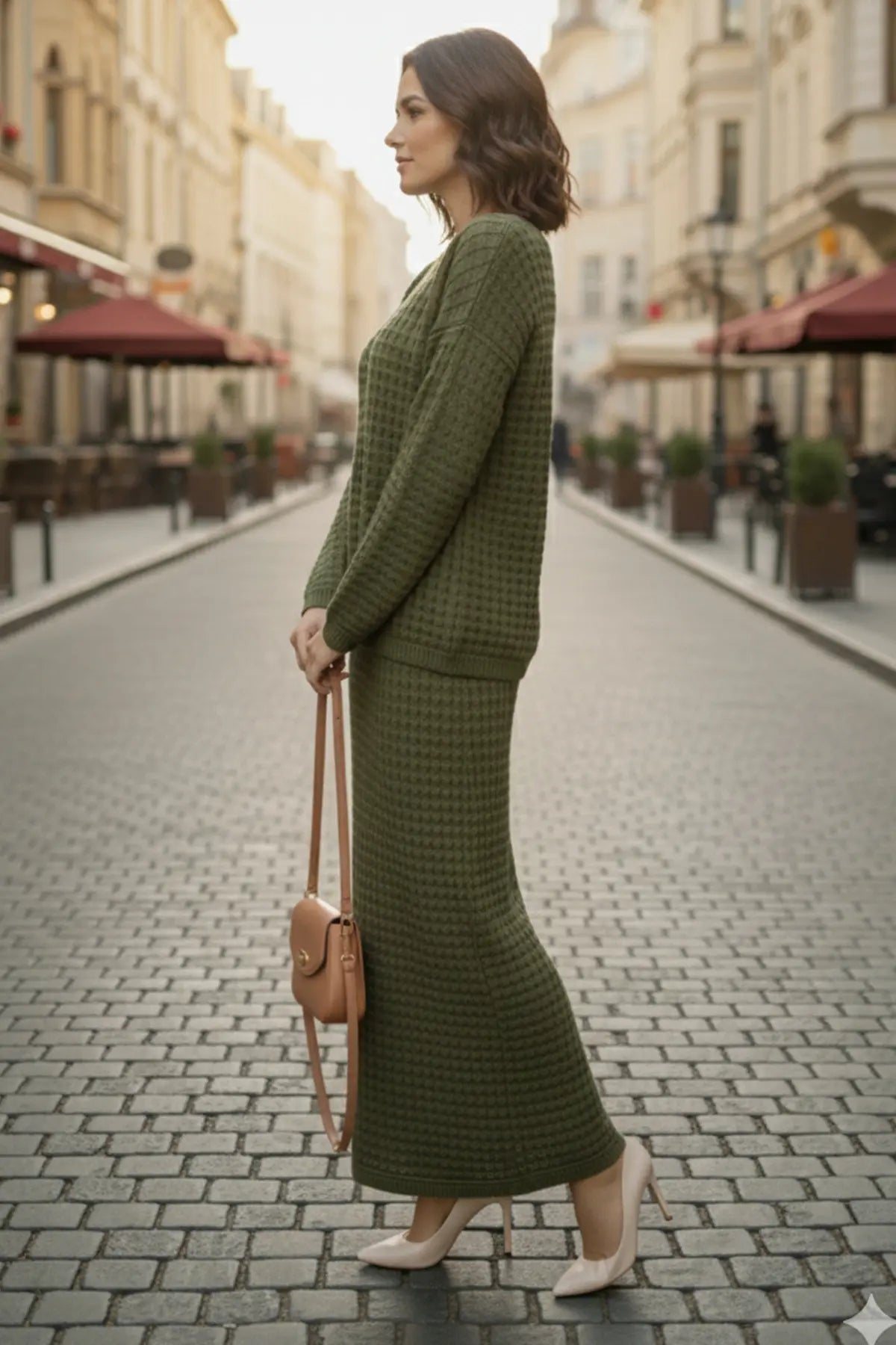 Knitwear Suıt | Khaki – NEOMODEST product image 3