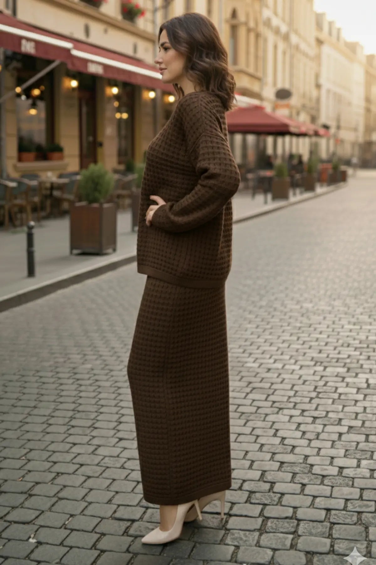 Knitwear Suıt | Brown – NEOMODEST product image 2