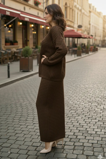 Knitwear Suıt | Brown – NEOMODEST product image 2