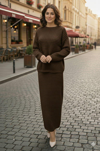 Knitwear Suıt | Brown – NEOMODEST product image 1