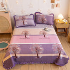Korean Style Crystal Velvet Quilted Sheets - Purple b / 200x230cm - Bed sheets