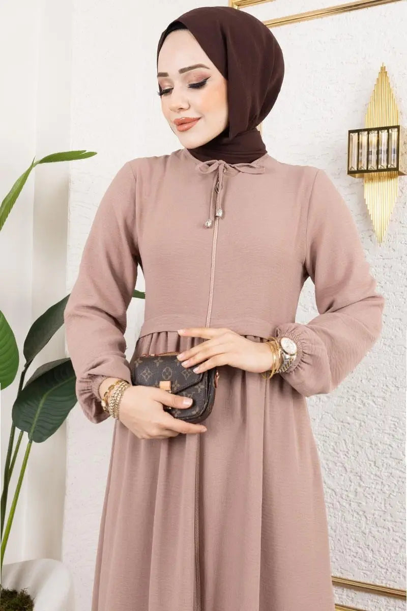 Mec Lace-up Aerobin Abaya