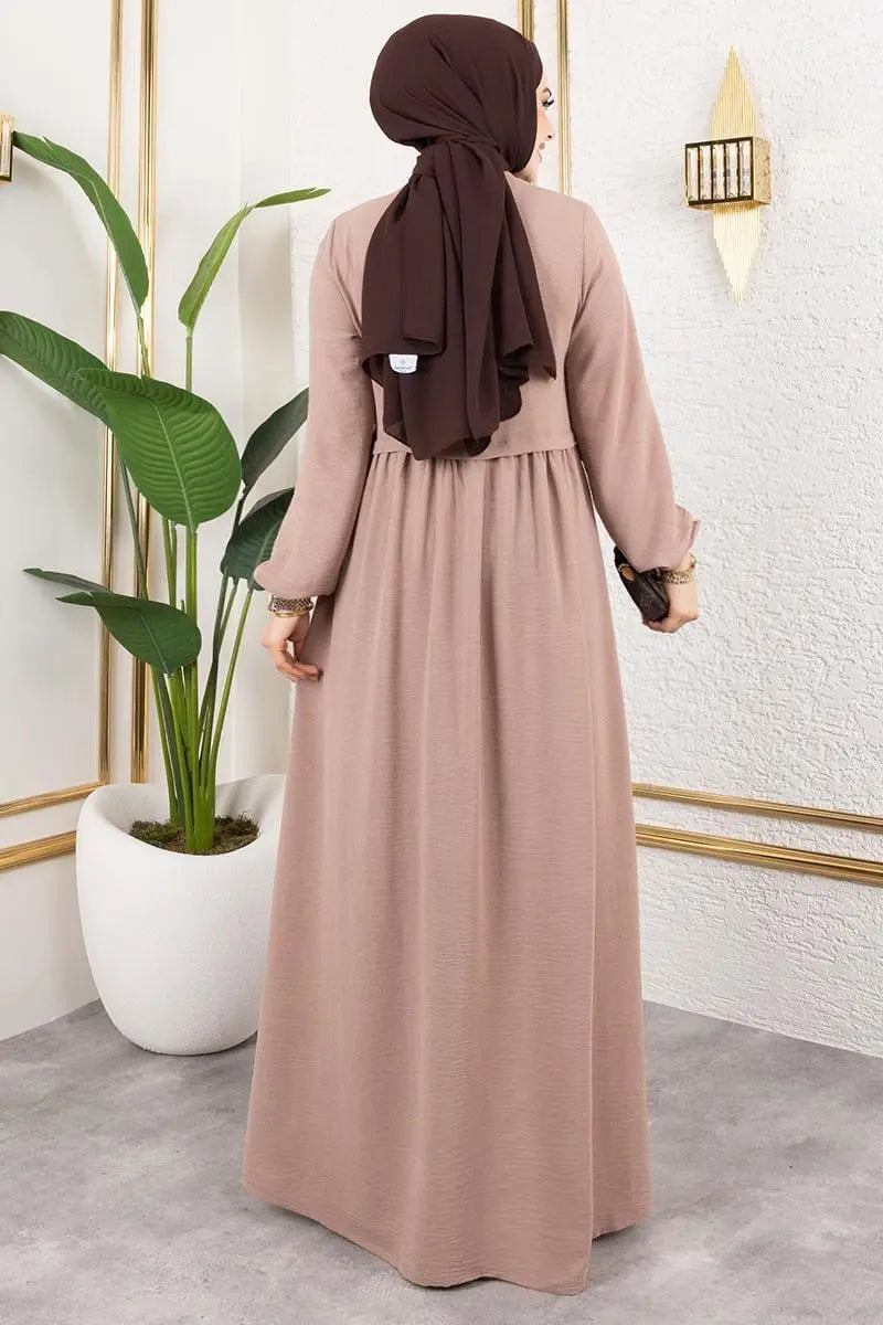 Mec Lace-up Aerobin Abaya