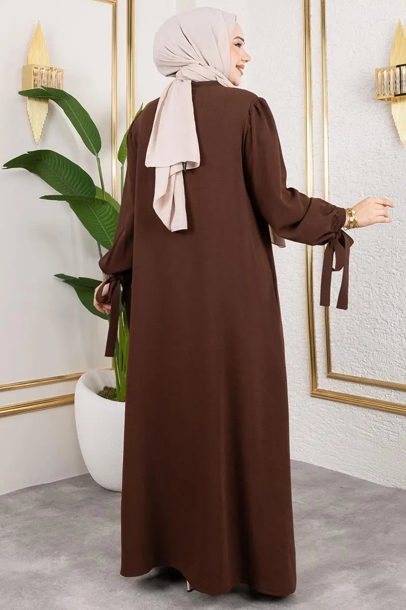 Mec Laced Cuff Dress Abaya
