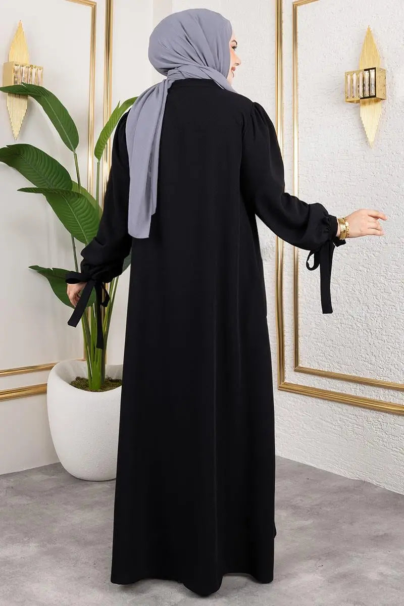 Mec Laced Cuff Dress Abaya