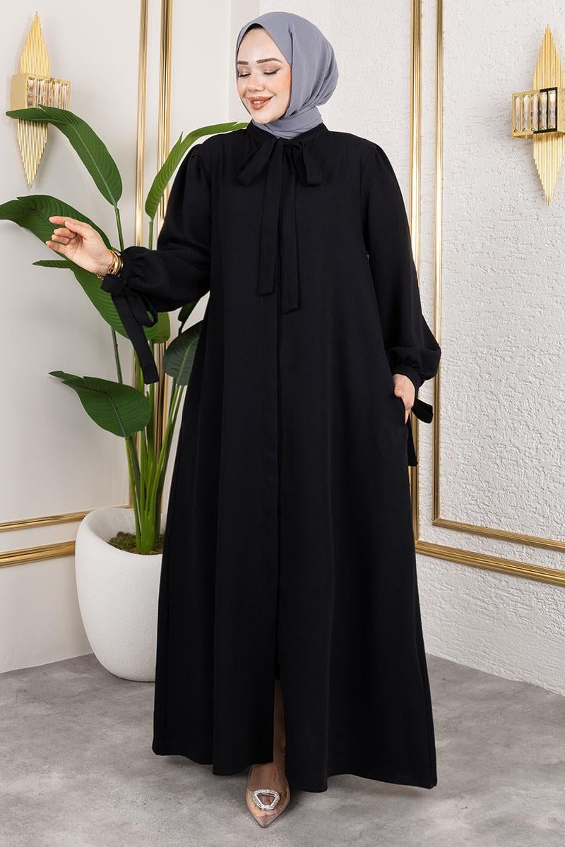 Mec Laced Cuff Dress Abaya