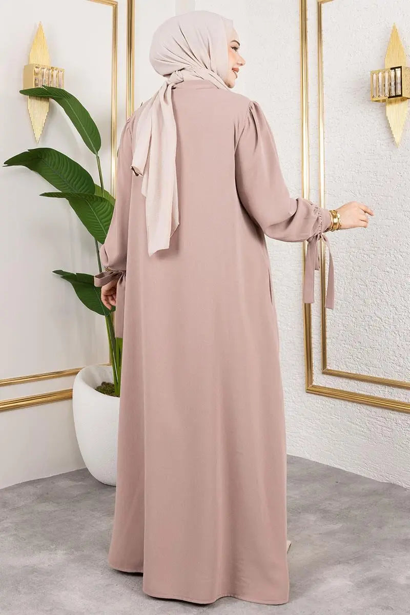 Mec Laced Cuff Dress Abaya