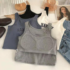 Ladies’ One-piece Sports Vest With Chest Pad