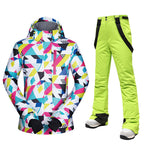 Ladies’ Ski Suit Women’s Winter Outdoor Suit - Green pants / L - Ski Suit