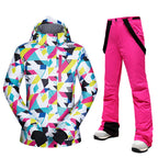 Ladies’ Ski Suit Women’s Winter Outdoor Suit - Rose red pants / L - Ski Suit