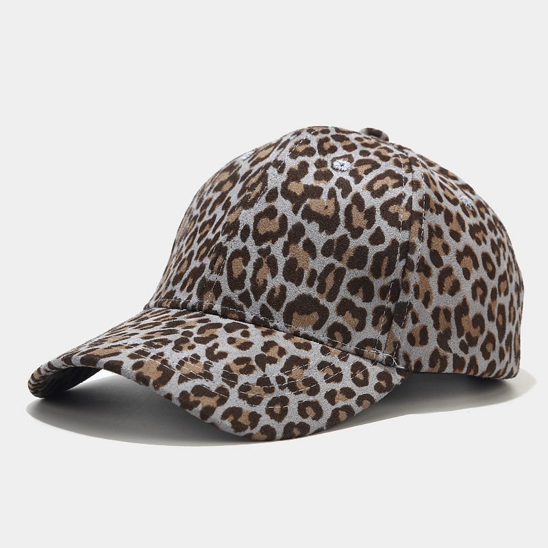 Leopard Print Peaked Cap Summer Outdoor Sun Hat - Leopard Gray / Adjustable - Sun Hat