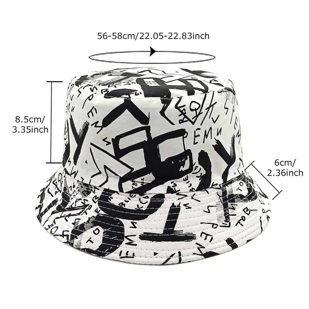 Letter Graffiti Fisherman Sun Hat - Sun Hat