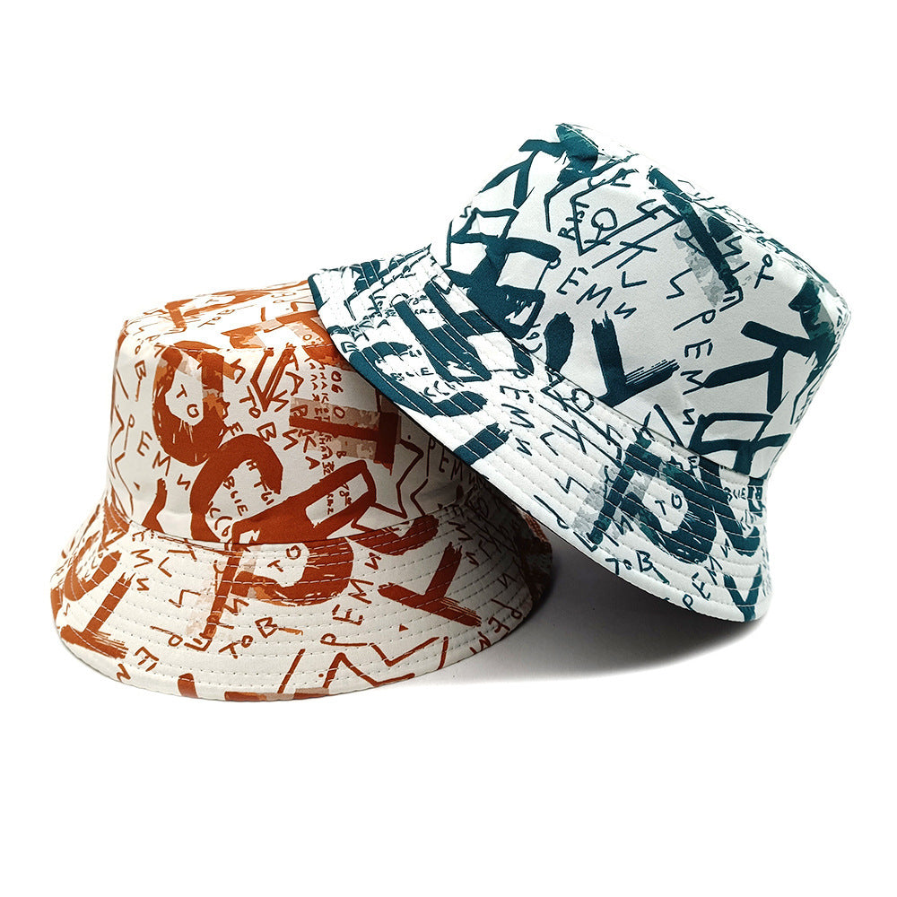 Letter Graffiti Fisherman Sun Hat - Sun Hat