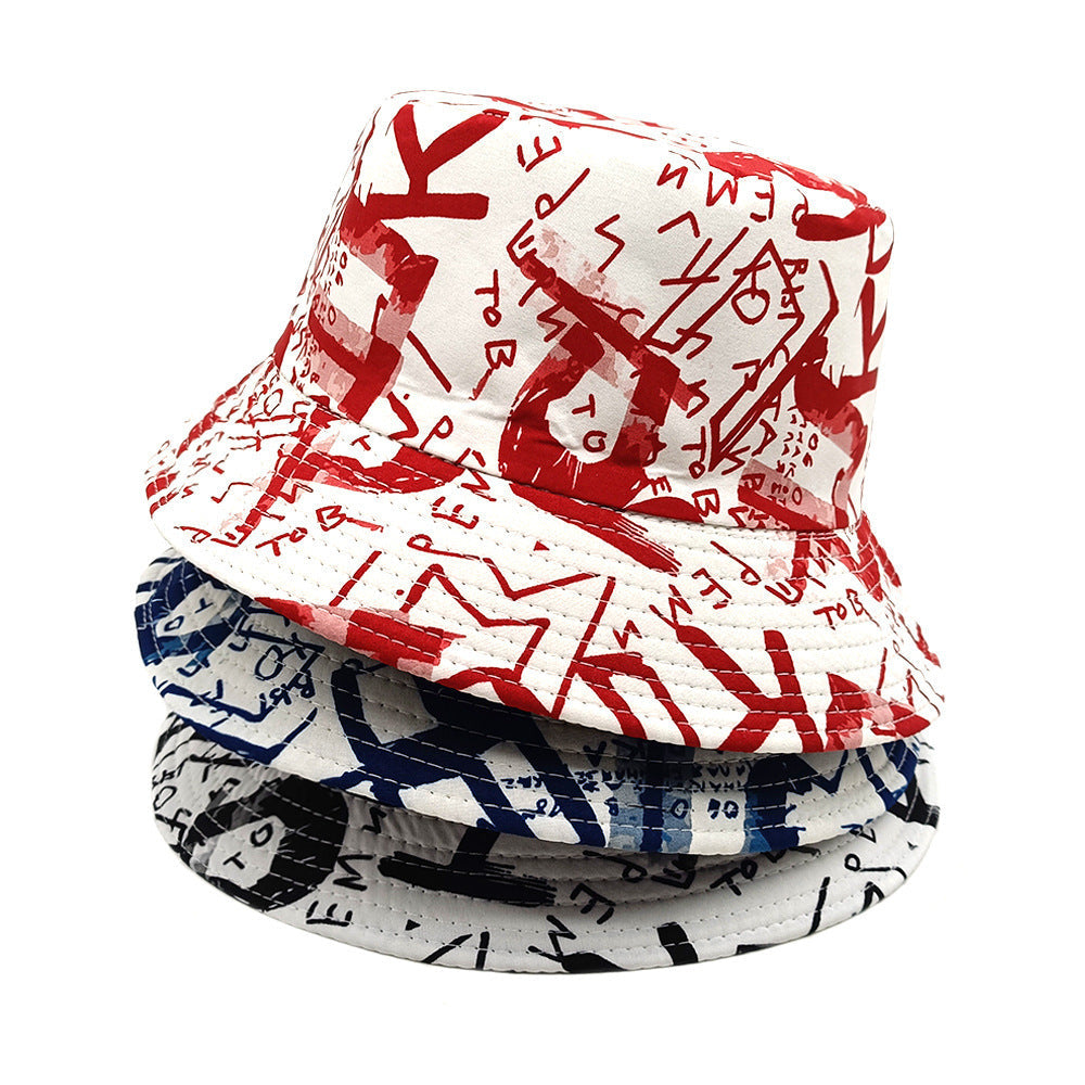 Letter Graffiti Fisherman Sun Hat - Sun Hat