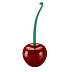 Long Handle Soft Household Toilet Brush Cherry Toilet Brush Toilet Brush Set - Burgundy - Toilet Brush Set