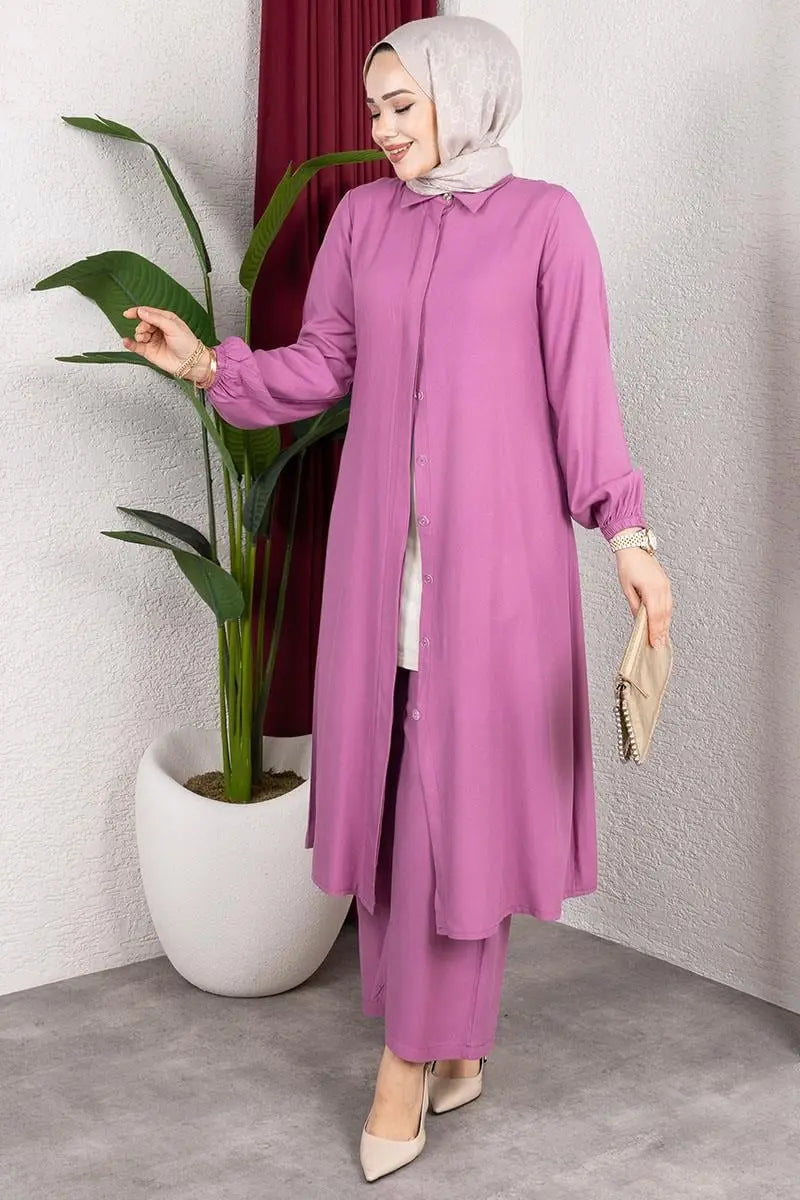 Long Hijab Suit | Rose – NEOMODEST product image 2