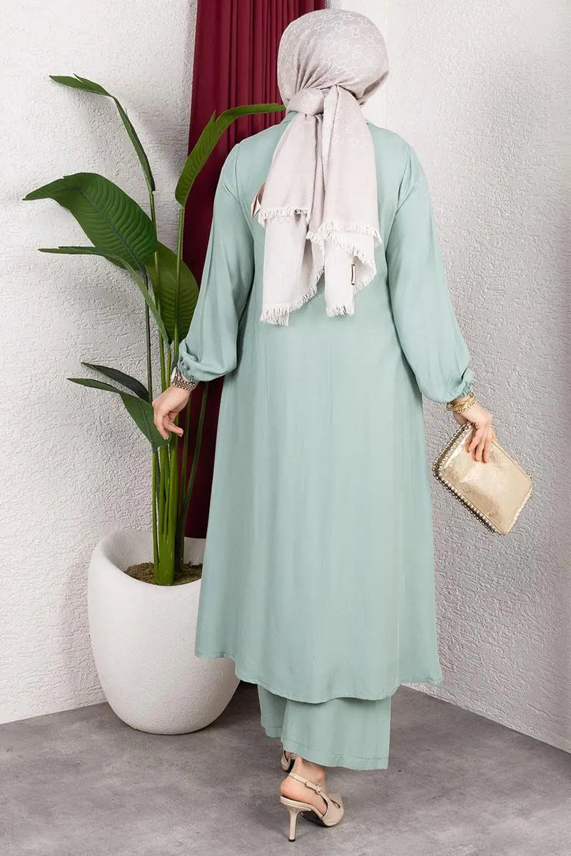 Long Hijab Suit | Mint – NEOMODEST product image 3