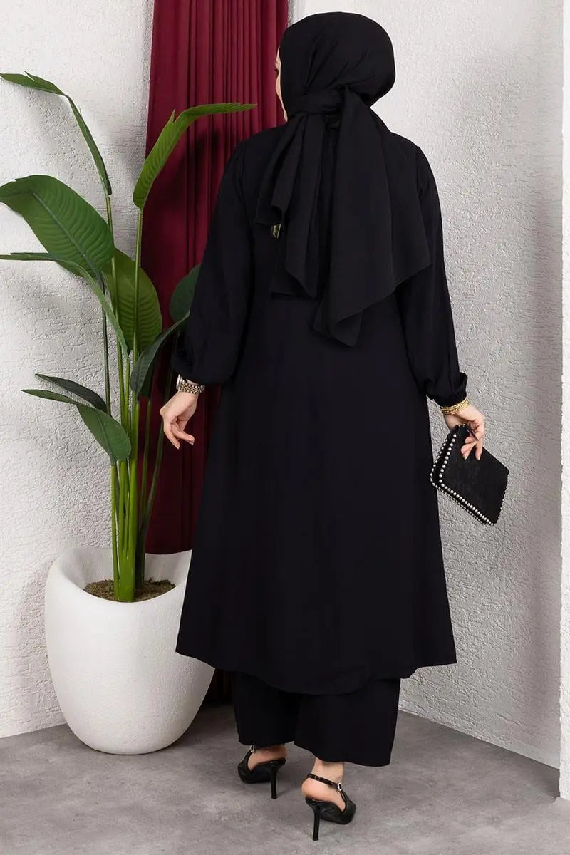Long Hijab Suit | Black – NEOMODEST product image 3