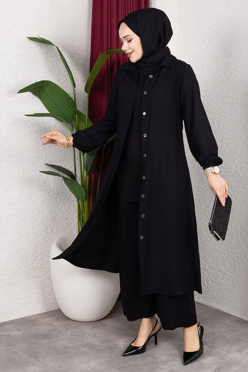 Long Hijab Suit | Black – NEOMODEST product image 1