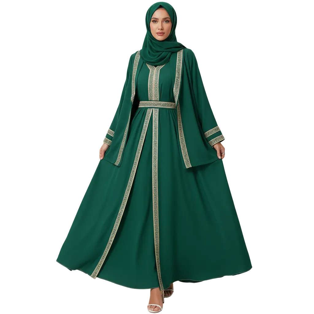 Solid Colour Long Sleeve Party Maxi Dress | Modest Evening Gown
