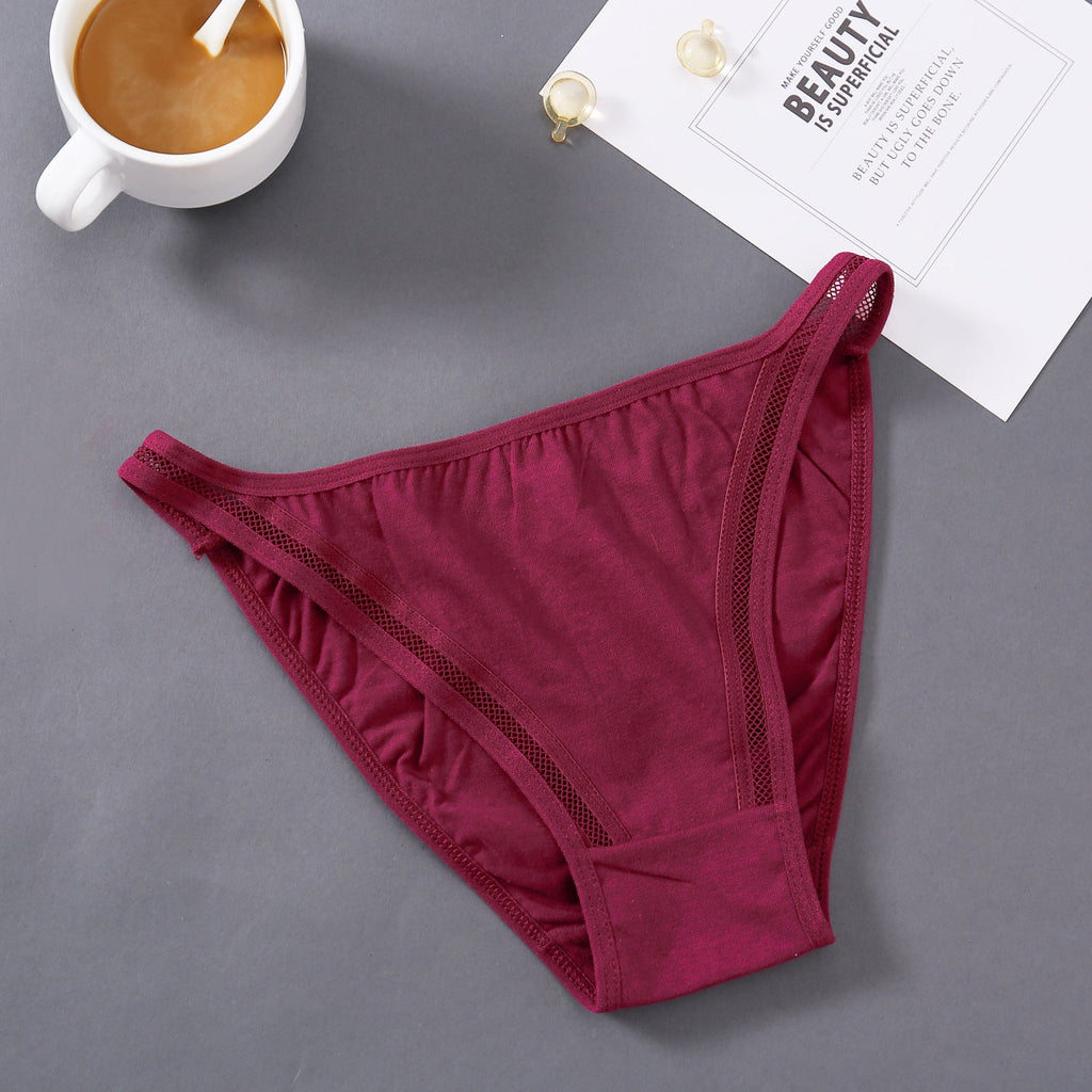 Low Waist Comfortable Panties Women’s Cute Underwear - Red / L