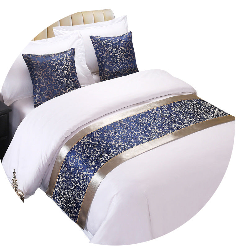 Luxury Hotel Bed Runner Mat with Pillow Covers - Hotel bed runner mat with pillow covers
