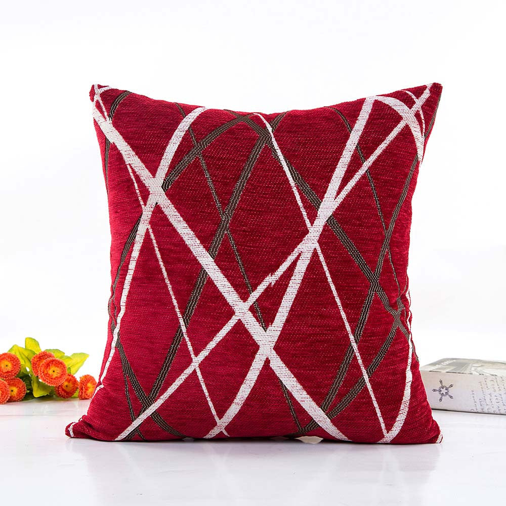 Luxury Striped Cushion Cover - Red - cushion cover