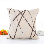 Luxury Striped Cushion Cover - White - cushion cover