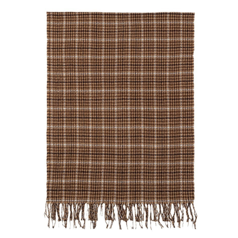 Men’s Cashmere Shawl Unisex Plaid Tassel Scarf - Unisex cashmere shawls